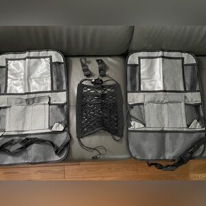 Backseats Car organizers 2pcs+3layer Mesh organizer +universal Headrest …